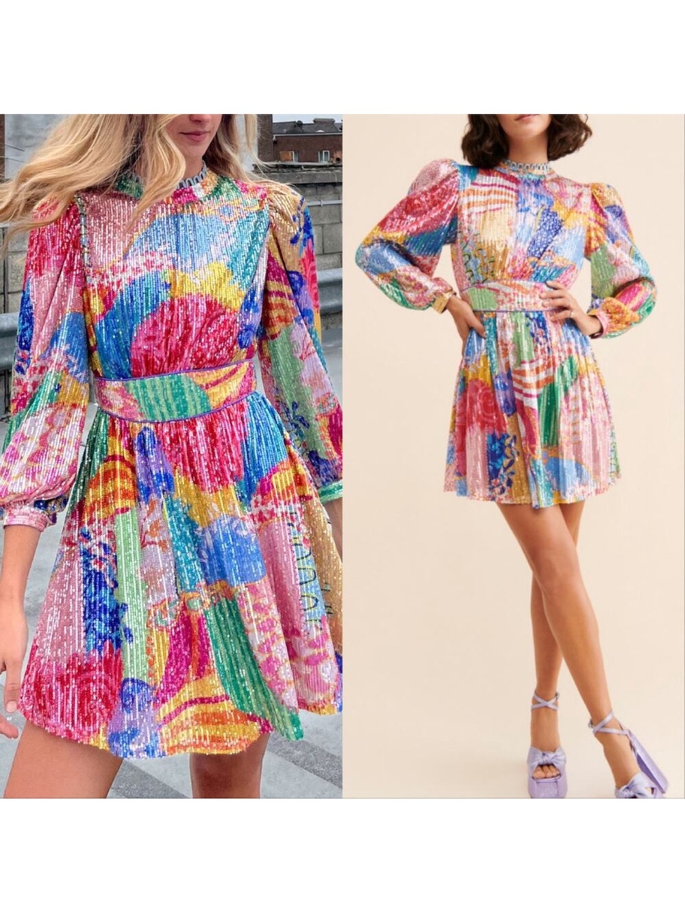 CeliaB Popa Sequin Mini Dress